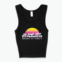 Load image into Gallery viewer, Black ribber crop top far right Latina summer
